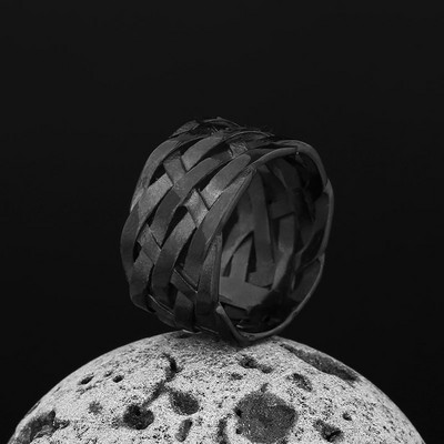 Trendi 316L rozsdamentes acél nagykereskedelmi ár Viking szövésű gyűrű férfi nőknek Vintage báj polírozott ékszer tiniknek ajándék