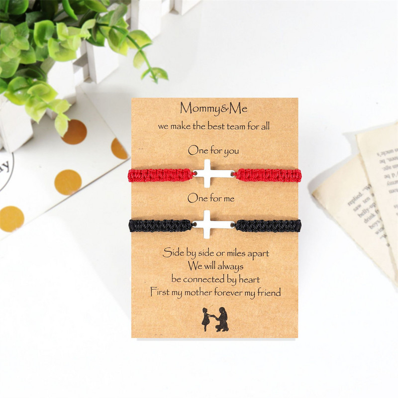 Vintage Κορδόνι Σταυρός Χειροποίητο Ρυθμιζόμενο Πλεκτό Βραχιόλι για Γυναικεία Ανδρικά Γούρια Pray Yoga Bracelet Κοσμήματα Ζευγάρια Τυχερό δώρο