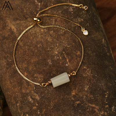 Naturaalsest nefriitkivist üksikud nugget helmed käevõru Naiste kvartskristall Bohemia sõprus ehted kingitused