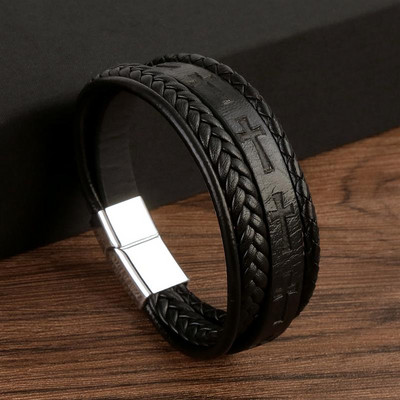 Klassikaline uus nahast käevõru meestele 19/21/23 cm mitmekihilisest nahast meeste helmestega käevõrud Moeehted hulgimüük Dropshipping