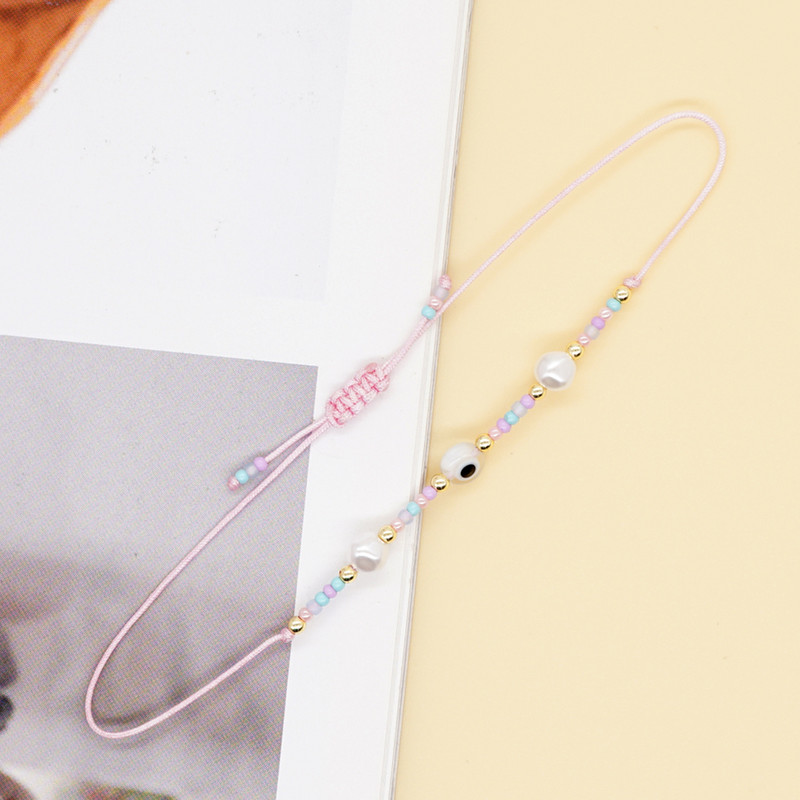 GO2BOHO White Glass Evil Eyes βραχιόλι Κοσμήματα Λευκή απομίμηση μαργαριτάρι CN FGB Seed Beads Tiny βραχιόλι για γυναίκες