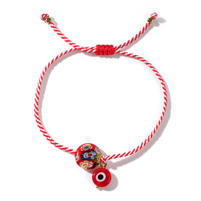 Shinus 2024 Martis seeria klaasist kurja silma ja tuhande lillega klaashelmestest ehted Kreeka märtsikäevõru naistele kohtingkingitus