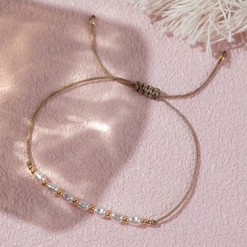 Shinus Simple Rope Thread Imitation Pearl Multi Copper Seed Minimalist Beaded βραχιόλια 2024 New Fashion Jewelry for Women Men