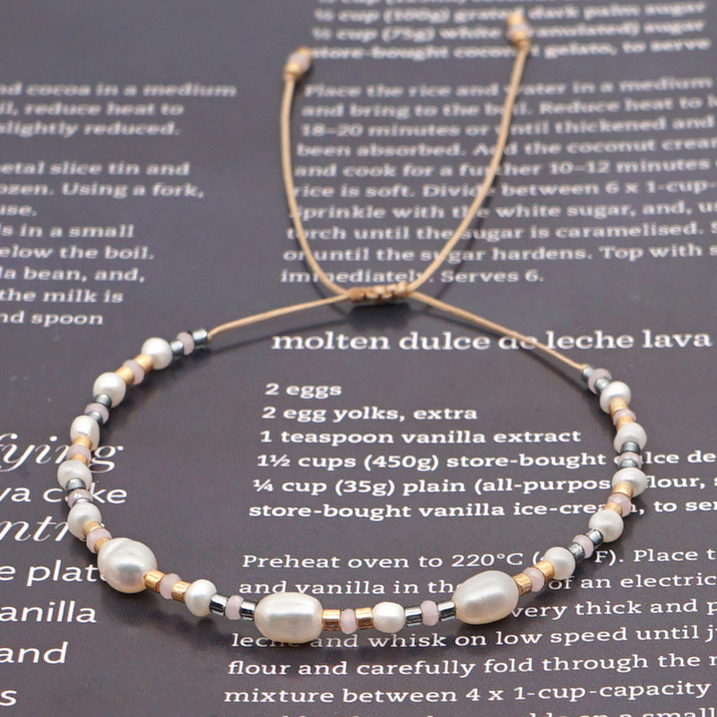 Go2Boho Βραχιόλι με λευκό μαργαριτάρι γλυκού νερού Πολύχρωμες χάντρες από σπόρους Miyuki ρυθμιζόμενο απλό βραχιόλι για γυναίκες Κοσμήματα μόδας για κορίτσια