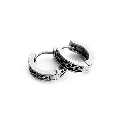 Gothic Full Skull Hoop Auskari Spoku Galva Hipoalerģiski Auskari Vīriešu Forša Pankroka Trend Rotaslietas