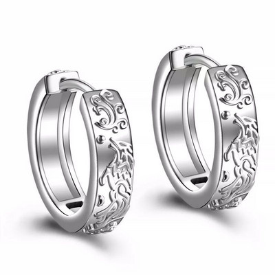 Gothic Full Skull Hoop Auskari Spoku Galva Hipoalerģiski Auskari Vīriešu Forša Pankroka Trend Rotaslietas