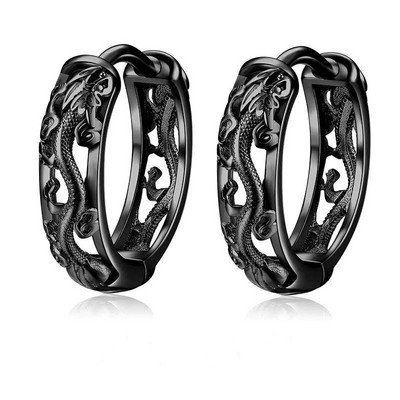 Gothic Full Skull Hoop Auskari Spoku Galva Hipoalerģiski Auskari Vīriešu Forša Pankroka Trend Rotaslietas