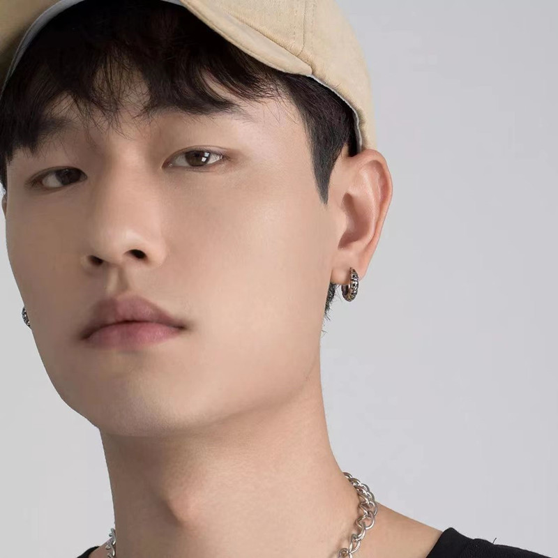 Gotičke pune lubanje Hoop naušnice Glava duha Hipoalergenske naušnice Muški cool punk rock trend nakit