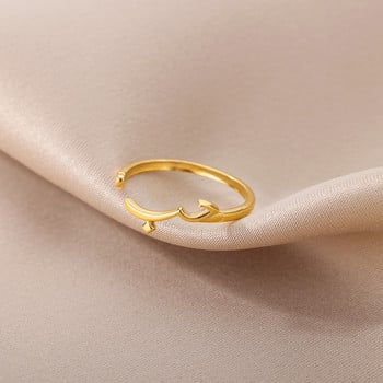 Ανοξείδωτο Αραβικό Δαχτυλίδι Κοσμήματα Ανοιχτό Ρυθμιζόμενο Δήλωση αγάπης Μουσουλμανικά δαχτυλίδια για γυναίκες Ισλαμικά κοσμήματα Δώρο γάμου Anillos