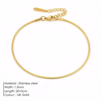 e-Manco Snake kett pahkluu roostevabast terasest reguleeritav kett pahkluu Kingitused naistele Tüdrukutele Ehted Aksessuaarid