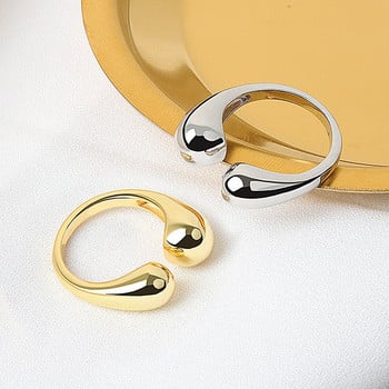2024 Нов преувеличен пънк водни капчици Изкривяване Неправилна широка версия Златен цвят пръстен за жени Парти бижута Подаръци