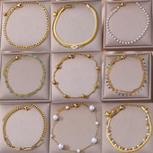 Roostevabast terasest helmeketi jalavõrud naistele Aksessuaarid Kullavärvi pahkluu käevõru Veekindel jalavõru Suvine Ranna Boho Ehted