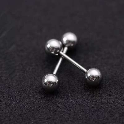 1 par klasičnih CZ/loptastih/stožastih/okruglih/četvrtastih naušnica s nitnama Muškarci od nehrđajućeg čelika Muškarci Ženske naušnice Nakit 3/4/5 mm