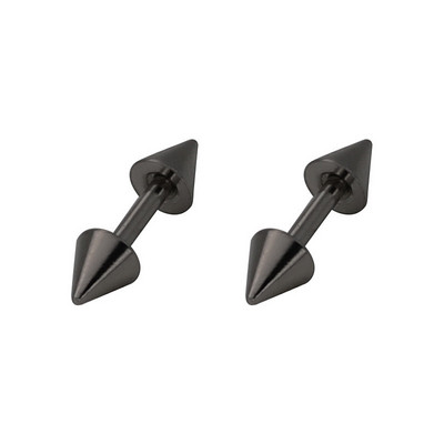 1 par klasičnih CZ/loptastih/stožastih/okruglih/četvrtastih naušnica s nitnama Muškarci od nehrđajućeg čelika Muškarci Ženske naušnice Nakit 3/4/5 mm