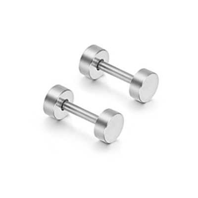 1 par klasičnih CZ/loptastih/stožastih/okruglih/četvrtastih naušnica s nitnama Muškarci od nehrđajućeg čelika Muškarci Ženske naušnice Nakit 3/4/5 mm