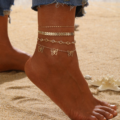 New Fashion Simple Heart Female Anklets Foot Jewelry Leg New Anklets on Foot Ankle βραχιόλια για γυναίκες Δώρα με αλυσίδα ποδιών