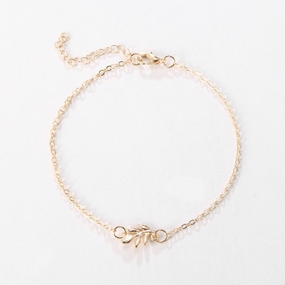 Divatos nyári arany szál színű leveles lánc bokalánc női bohém vintage lábbelik láb karkötők női láb ékszerek 2021 új