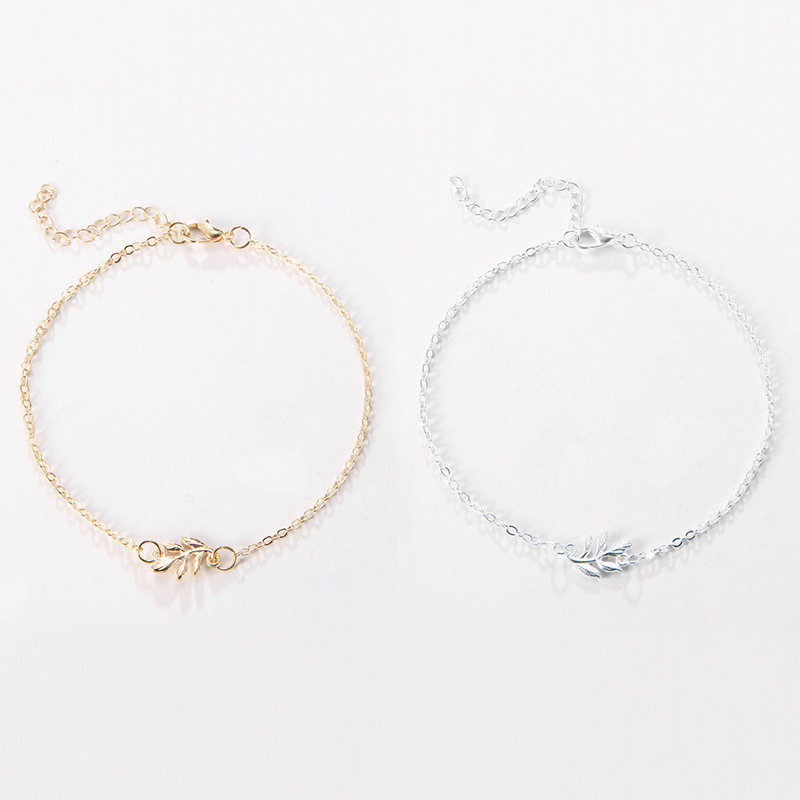 Divatos nyári arany szál színű leveles lánc bokalánc női bohém vintage lábbelik láb karkötők női láb ékszerek 2021 új