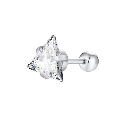 Vnox stiilsed kolmnurksed kõrvarõngad meestele, naistele, AAA CZ Stone Unisex kõrvaklambritega ehted, vintage rokkpunk aksessuaar