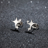 1 paar 2023. aasta moodsad roostevabast terasest ristist tärniga kõrvarõngad naistele, korea tüdrukule, nelja otsaga tähega isiksusega kõrvarõngad juveel