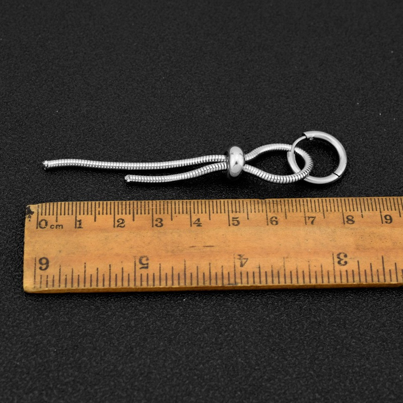 Uued roostevabast terasest kõrvarõngad reguleeritav pikk ussi luust kett ripatsiga kõrvarõngas naistele meeste armastajatele pidu punk kõrvaklambrid kingitused