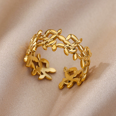 Prstenje od nehrđajućeg čelika za žene muškarce zlatne boje otvoreni gotički geometrijski prsten ženski muški modni zaručnički nakit za svatove