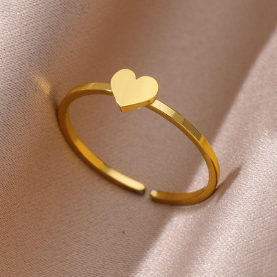 Prstenje od nehrđajućeg čelika za žene muškarce zlatne boje otvoreni gotički geometrijski prsten ženski muški modni zaručnički nakit za svatove