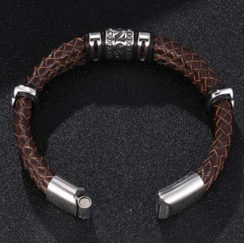 Vintage stiilis ebaregulaarne pragunenud käevõru punutud nahast meeste käevõrud ja käevõrud meeste moeehted