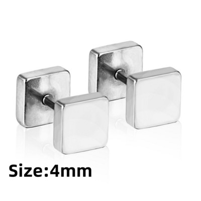 LUXUKISSKIDS Rimski brojevi Muške naušnice Gotičke crne nitne Čelične korejske mode za žene 2023. Trendy punk CZ Hiphop piercing