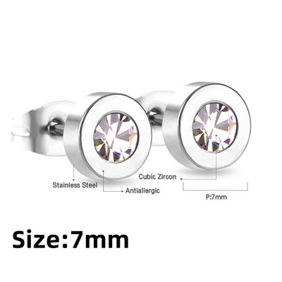 LUXUKISSKIDS Rimski brojevi Muške naušnice Gotičke crne nitne Čelične korejske mode za žene 2023. Trendy punk CZ Hiphop piercing