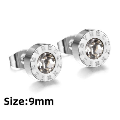 LUXUKISSKIDS Rimski brojevi Muške naušnice Gotičke crne nitne Čelične korejske mode za žene 2023. Trendy punk CZ Hiphop piercing