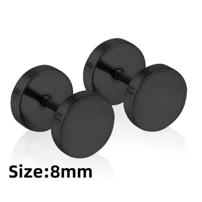 LUXUKISSKIDS Rimski brojevi Muške naušnice Gotičke crne nitne Čelične korejske mode za žene 2023. Trendy punk CZ Hiphop piercing