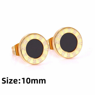 LUXUKISSKIDS Rimski brojevi Muške naušnice Gotičke crne nitne Čelične korejske mode za žene 2023. Trendy punk CZ Hiphop piercing