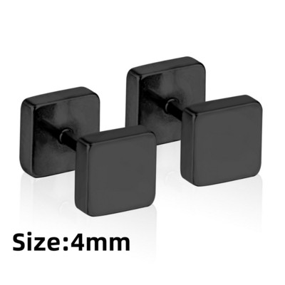 LUXUKISSKIDS Rimski brojevi Muške naušnice Gotičke crne nitne Čelične korejske mode za žene 2023. Trendy punk CZ Hiphop piercing