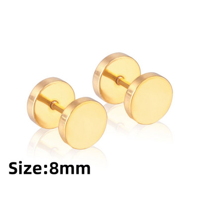 LUXUKISSKIDS Rimski brojevi Muške naušnice Gotičke crne nitne Čelične korejske mode za žene 2023. Trendy punk CZ Hiphop piercing