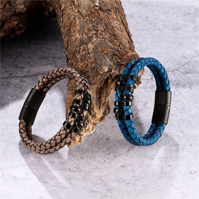 MKENDN Käevõru Meeste Vintage retro punutud ehtsast nahast käevõru Homme Femme Meeste käevõrud Mood Käsitsi valmistatud Ehted Pulserid