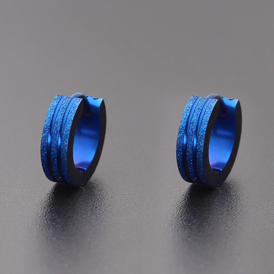 Gotička modna matirana naušnica s karikom s crnim kamenom Cool naušnice Muškarci Nakit od nehrđajućeg čelika Žene 2024 Trend naušnice za tinejdžere