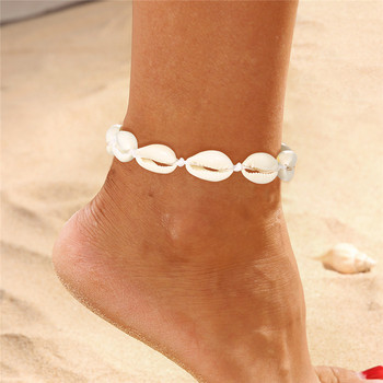 Modyle Shell Anklet Beads Αστερίας ποδιών Γυναικεία Μόδα Vintage Χειροποίητο Σανδάλι Statement Βραχιόλι Πόδι Boho Κοσμήματα