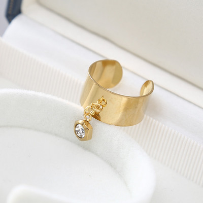 SZN 1 τμχ 316L από ανοξείδωτο ατσάλι 19mm Πλάτος Ανοιχτό Στρογγυλό Δαχτυλίδι Γούρι Star Heart Tree Pendents Connectors Δαχτυλίδια Ευρήματα κοσμημάτων