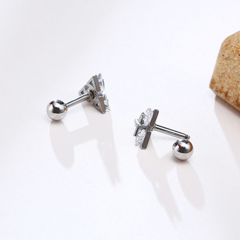 Χονδρικό αντρικό σκουλαρίκι με καρφιά ,Σκουλαρίκια με καρφιά από κρύσταλλο ζιργκόν με τρύπημα τριγώνου κοσμήματα Μικροσκοπικά μινιμαλιστικά κοσμήματα από ανοξείδωτο χάλυβα