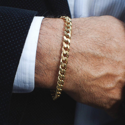 Vīriešu rokassprādze, Miami Cuban Link ķēdes aproce, nerūsējošā tērauda brazalets vīriešiem, 3 līdz 11 mm rokassprādzes rotaslietas dāvana viņam