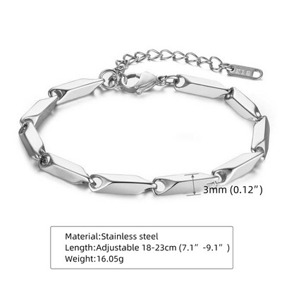 HIYEE Bar Link Thai Baht käevõru, kuldne must 18+5cm roostevabast terasest kullatud bambusest käevõru meeste ehted, kingitus meestele