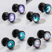 Uus disain Starry Sky roostevabast terasest kõrvarõngad Trendikas punk-geomeetrilised kangikõrva ehted peokingitused naistele meestele