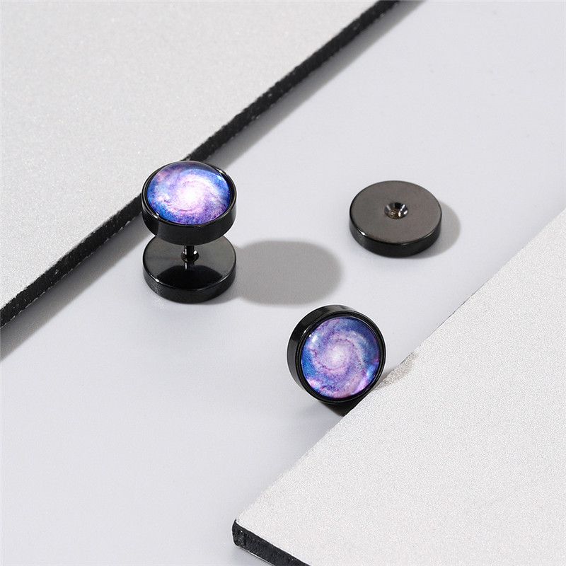 Uus disain Starry Sky roostevabast terasest kõrvarõngad Trendikas punk-geomeetrilised kangikõrva ehted peokingitused naistele meestele