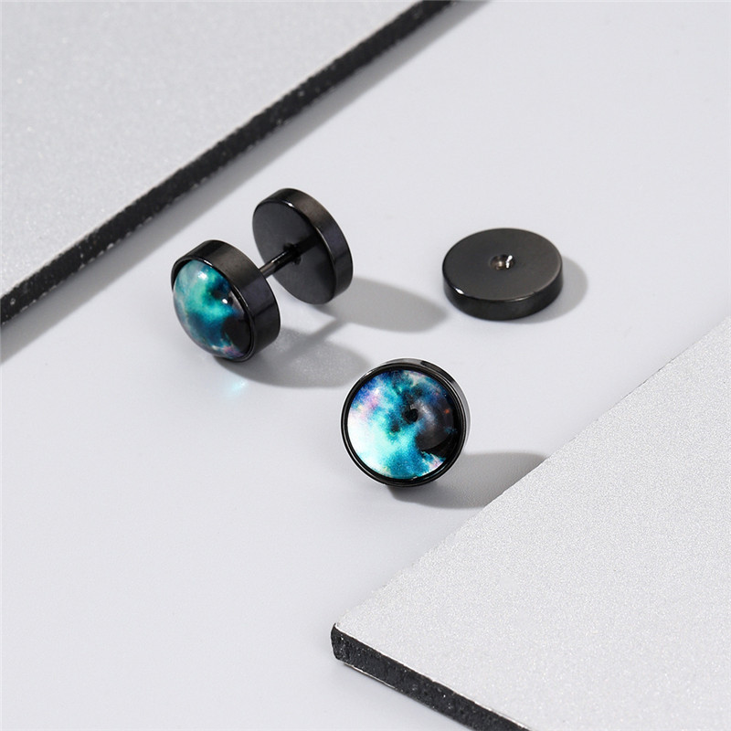 Uus disain Starry Sky roostevabast terasest kõrvarõngad Trendikas punk-geomeetrilised kangikõrva ehted peokingitused naistele meestele