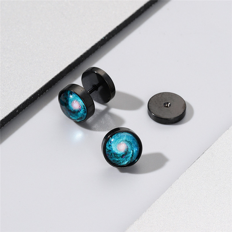 Uus disain Starry Sky roostevabast terasest kõrvarõngad Trendikas punk-geomeetrilised kangikõrva ehted peokingitused naistele meestele