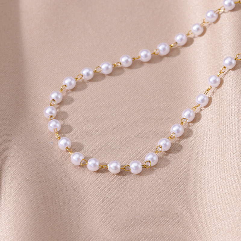 Απομίμηση μαργαριταρένιων ποδιών για γυναίκες Καλοκαιρινά αξεσουάρ παραλίας Βραχιόλια με αλυσίδα από ανοξείδωτο ατσάλι Χρυσό χρώμα Βραχιόλια ποδιών Bodychain Δώρα