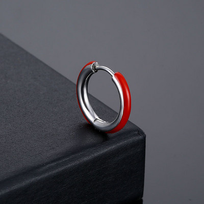 Kuum müüa emailiga ümmargused roostevabast terasest kõrvarõngad mood punk ringid Stud Ear ehted peokingitused naistele meestele