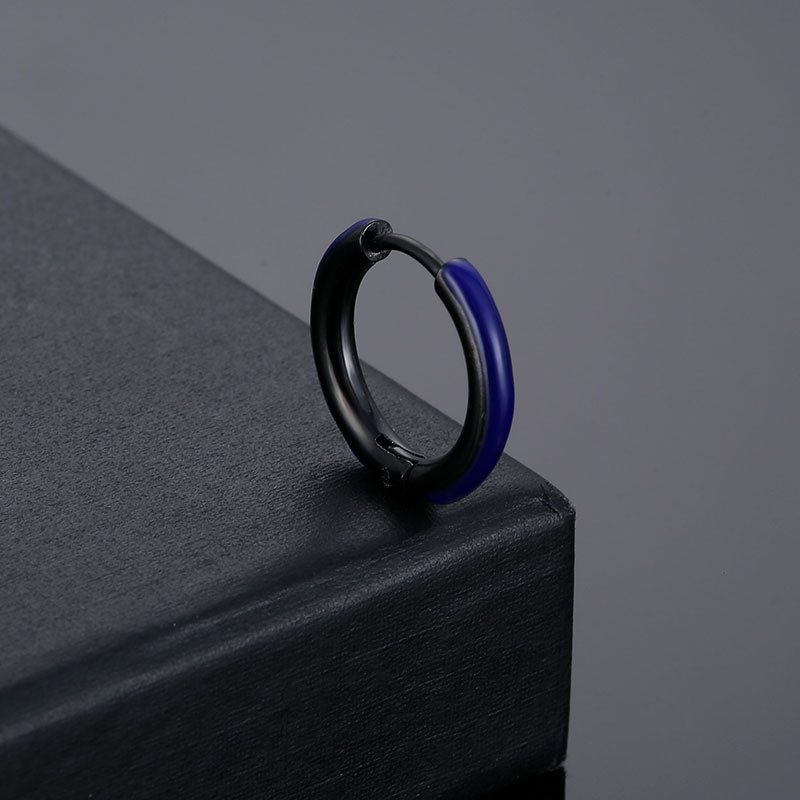 Vruće prodavane emajlirane okrugle naušnice od nehrđajućeg čelika, modni punk krug, nakit za uši, darovi za zabave za žene i muškarce