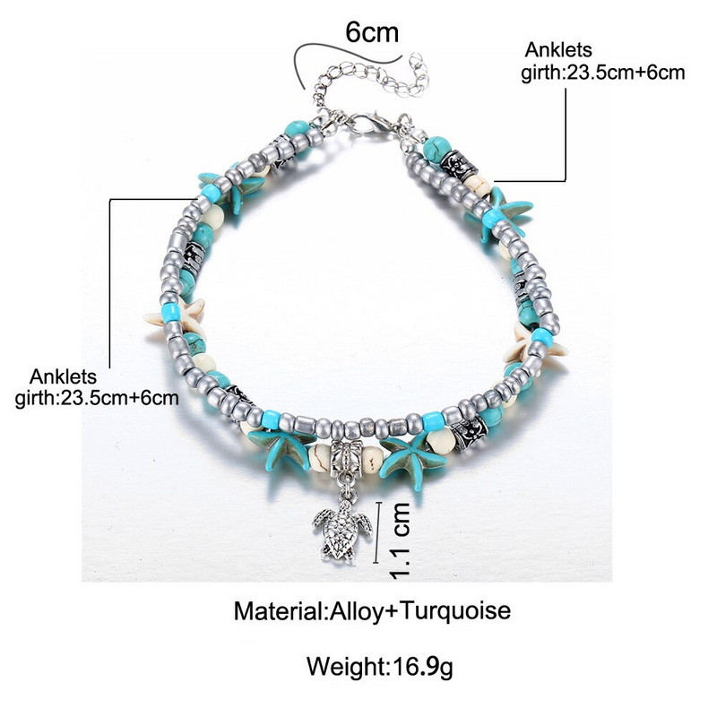 Merikilpkonna jalavõru Euroopa ja Ameerika merikarbi riisihelmed jooga rannaripats Meritähe pärl Retro kilpkonna jalavõru